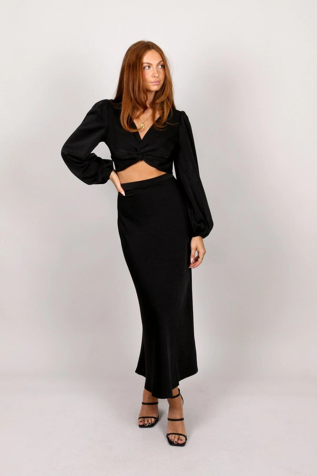 BIANCA MIDI SKIRT BLACK 5 BIANCA MIDI SKIRT BLACK - Image 3