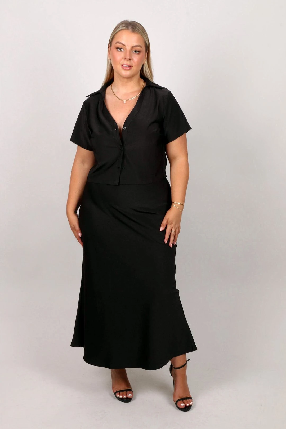 BIANCA MIDI SKIRT BLACK 4 BIANCA MIDI SKIRT BLACK - Image 2