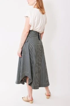 Odeeh Inverted Pleat Large Pockets Back Zip Skirt -Layer Outfit 32337642651731 3