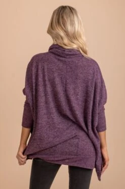 Highs And Lows Cowl Neck Tunic Top -Layer Outfit 32402749980732 4