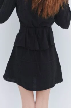 Frankies Bikinis Anabelle Eyelet Mini Skirt - Black -Layer Outfit 32488565801029 3