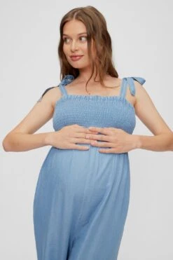 Smocked Maternity Jumpsuit -Layer Outfit 32493414121608 7