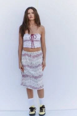 Frankies Bikinis Sienna Floral Midi Skirt - Bisous Lace -Layer Outfit 32524164759621 3