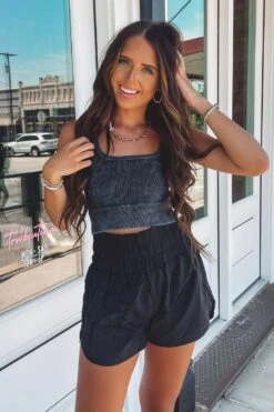 Lila Tank In Ash Black