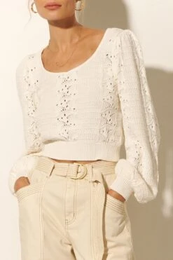 Helena Knit Top - Cream