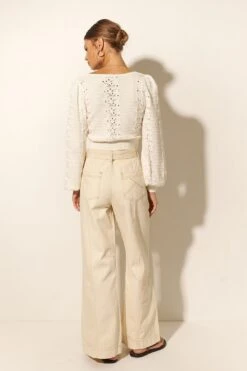 Helena Knit Top - Cream -Layer Outfit 32631008624733 5
