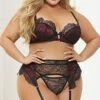 Plus Size Lace It On Me Bra And Garter Set -Layer Outfit 32652890046652 1