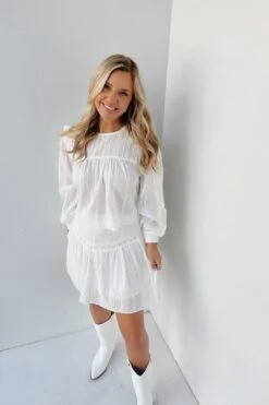 Pin Tucked, Swiss Dot Skirt