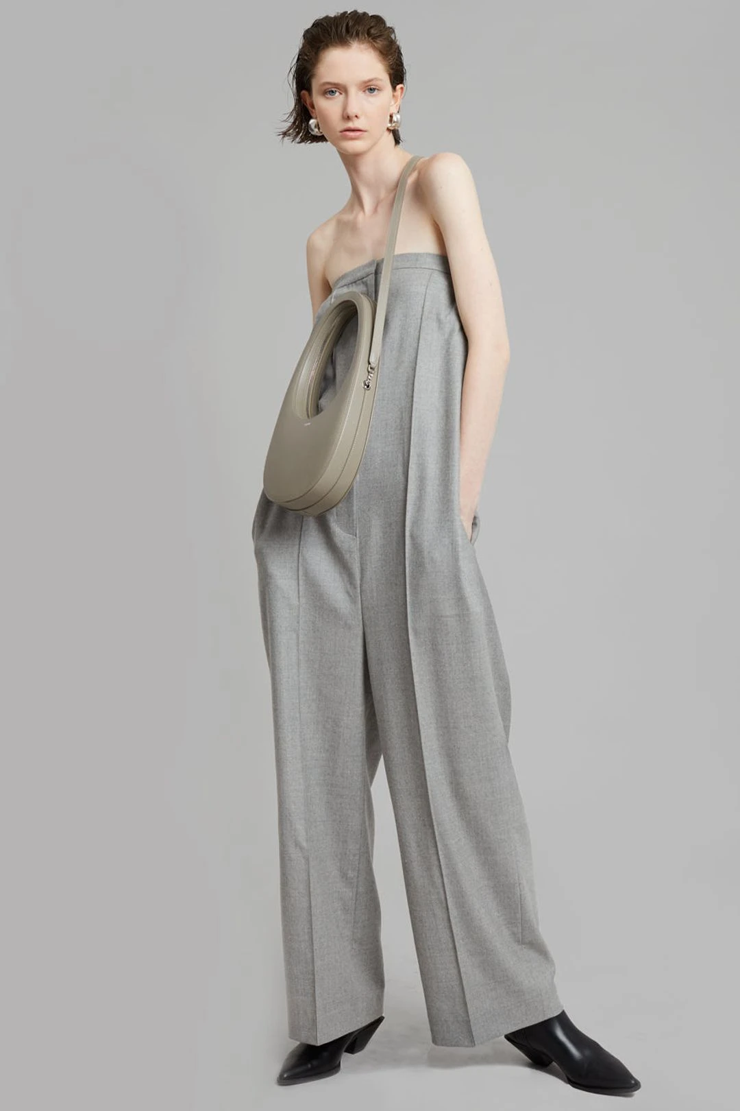 Loulou Studio Mellal Jumpsuit - Grey Melange 3 Loulou Studio Mellal Jumpsuit - Grey Melange