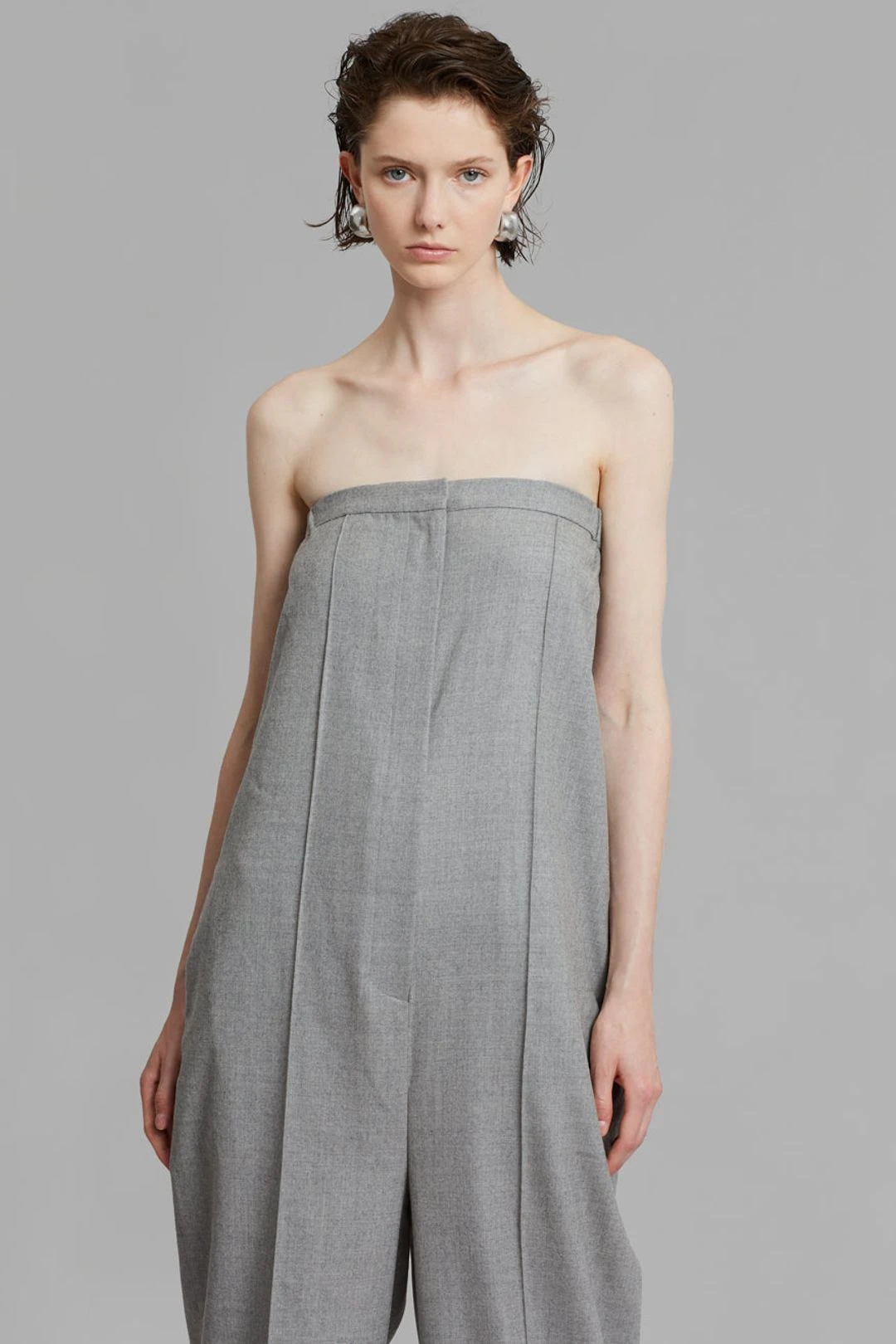 Loulou Studio Mellal Jumpsuit - Grey Melange 6 Loulou Studio Mellal Jumpsuit - Grey Melange - Image 4