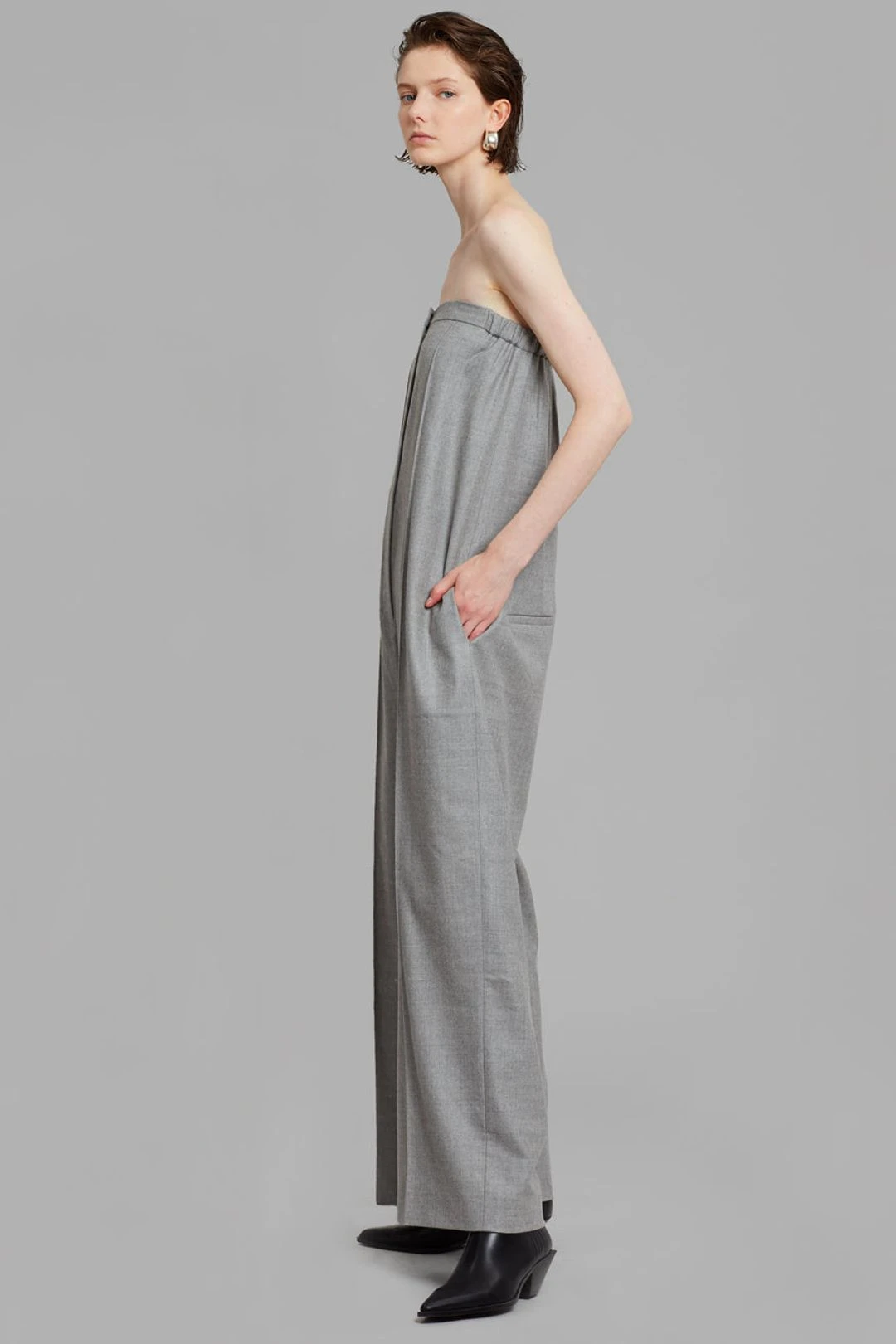 Loulou Studio Mellal Jumpsuit - Grey Melange 8 Loulou Studio Mellal Jumpsuit - Grey Melange - Image 6