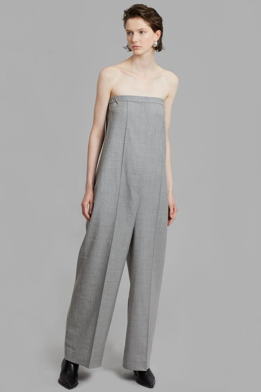 Loulou Studio Mellal Jumpsuit - Grey Melange 9 Loulou Studio Mellal Jumpsuit - Grey Melange - Image 7