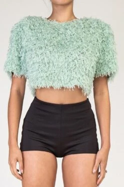 3D Floral Balloon Sleeve Mini Dress