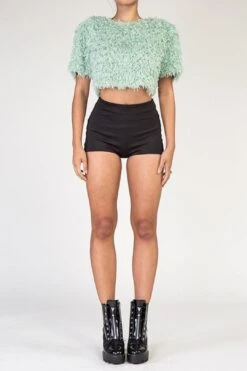 3D Floral Balloon Sleeve Mini Dress -Layer Outfit 32839160463509 5