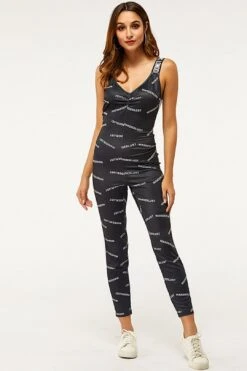 Wanderlust Graphic Strap Jumpsuit