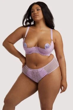 Playful Promises Lila Lilac Quarter Cup Bra 32-44 A-H 25 Playful Promises Lila Lilac Quarter Cup Bra 32-44 A-H -Layer Outfit 32956912828568 11