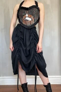 Drawstring Bustle Skirt In Washed Linen 28 Drawstring Bustle Skirt In Washed Linen -Layer Outfit 32965936414882 13