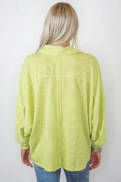 Sweet Simplicity Lime Ribbed Top -Layer Outfit 32982364094561 6