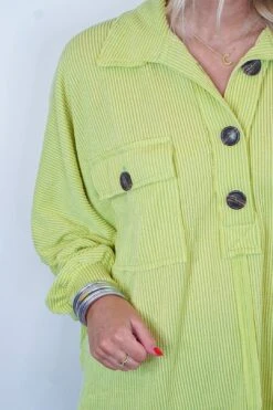 Sweet Simplicity Lime Ribbed Top -Layer Outfit 32982364389473 5