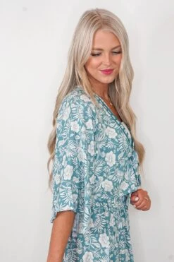 Blue Floral Maxi Skirt Set -Layer Outfit 33028005494881 8