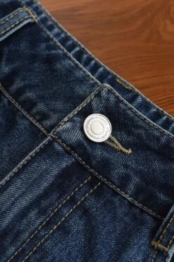 Julie Vintage Straight Slit Denim Skirt -Layer Outfit 33136263200954 15