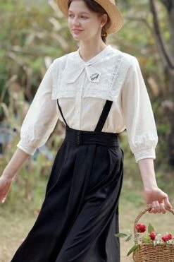 Emmie Classic Black Suspender Skirt -Layer Outfit 33136292331706 4