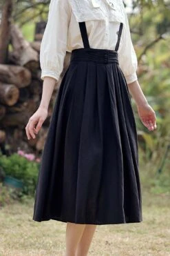 Emmie Classic Black Suspender Skirt -Layer Outfit 33136292495546 7