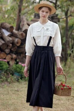 Emmie Classic Black Suspender Skirt -Layer Outfit 33136292528314 3