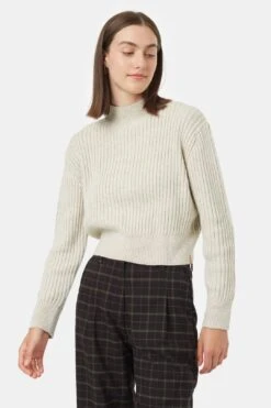 Highline Rib Cropped Mock Neck