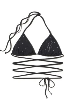 Las Olas Top | Black Rhinestone