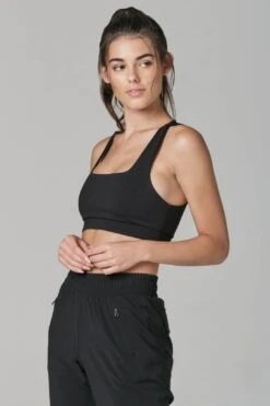 Fair & Square Black Sports Bra -Layer Outfit 33514075586712 2