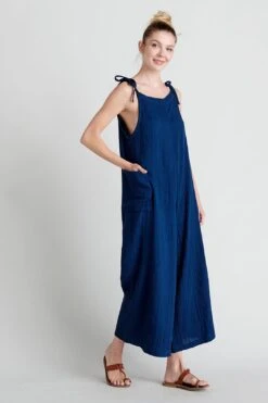 Womens Bonnie Jumpsuit - Navy -Layer Outfit 33526169370703 4