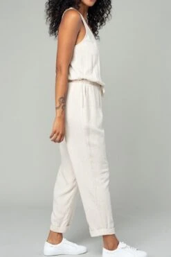 Quinn Natural Racerback Jumpsuit -Layer Outfit 33609326166198 3