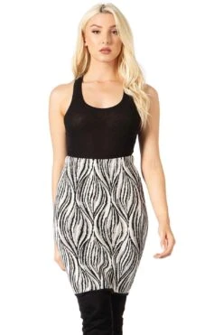 High Waisted Knit Pencil Skirt -Layer Outfit 33923110830240 6