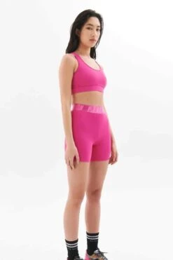 P.E. Nation Rudimental Sports Bra - Raspberry Rose -Layer Outfit 33962465231036 4