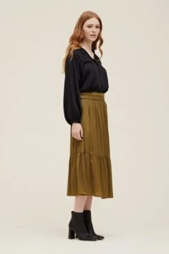 Satin Midi Skirt -Layer Outfit 33963905744949 5