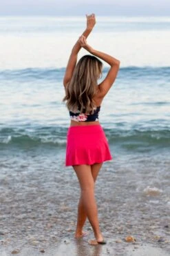 Malia Swim Skirt: Berry -Layer Outfit 34032904601771 2