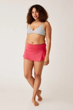 Malia Swim Skirt: Berry -Layer Outfit 34032905814187 3
