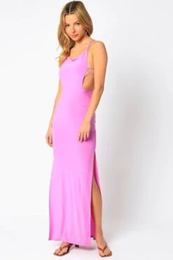 Criss Cross Open Back Maxi Dress- Free Shipping -Layer Outfit 34138286620821 4