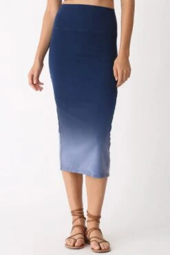 Simone Skirt - Sunbleach Indigo -Layer Outfit 34378502930619 2