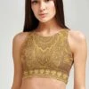 Nude Nirvana Starla High Neck Padded Sporty Crop Top Sport Bra - Women 2 Nude Nirvana Starla High Neck Padded Sporty Crop Top Sport Bra - Women -Layer Outfit 34759352516762 1