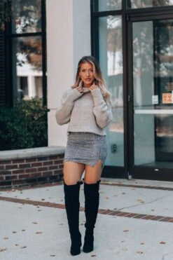 Make A Toast Plaid Mini Skirt (Black) -Layer Outfit 34836429537448 6