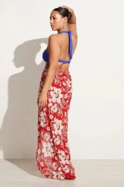 FAITHFULL THE LABEL - LULU MAXI SKIRT CAMARA FLORAL PRINT - RED -Layer Outfit 35005964910747 6