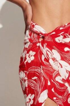 FAITHFULL THE LABEL - LULU MAXI SKIRT CAMARA FLORAL PRINT - RED -Layer Outfit 35005965107355 11