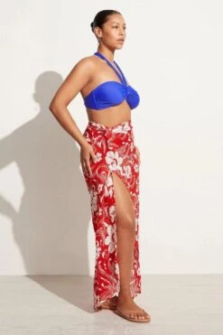 FAITHFULL THE LABEL - LULU MAXI SKIRT CAMARA FLORAL PRINT - RED -Layer Outfit 35005965369499 4