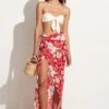 FAITHFULL THE LABEL - LULU MAXI SKIRT CAMARA FLORAL PRINT - RED -Layer Outfit 35005965435035 1