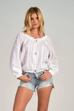 Elan- Long Sleeve Peasant Top