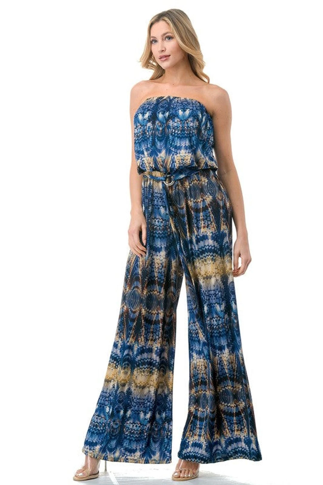 Ariella Wide Leg Jumpsuit W/ Ring Belt 3 Ariella Wide Leg Jumpsuit W/ Ring Belt