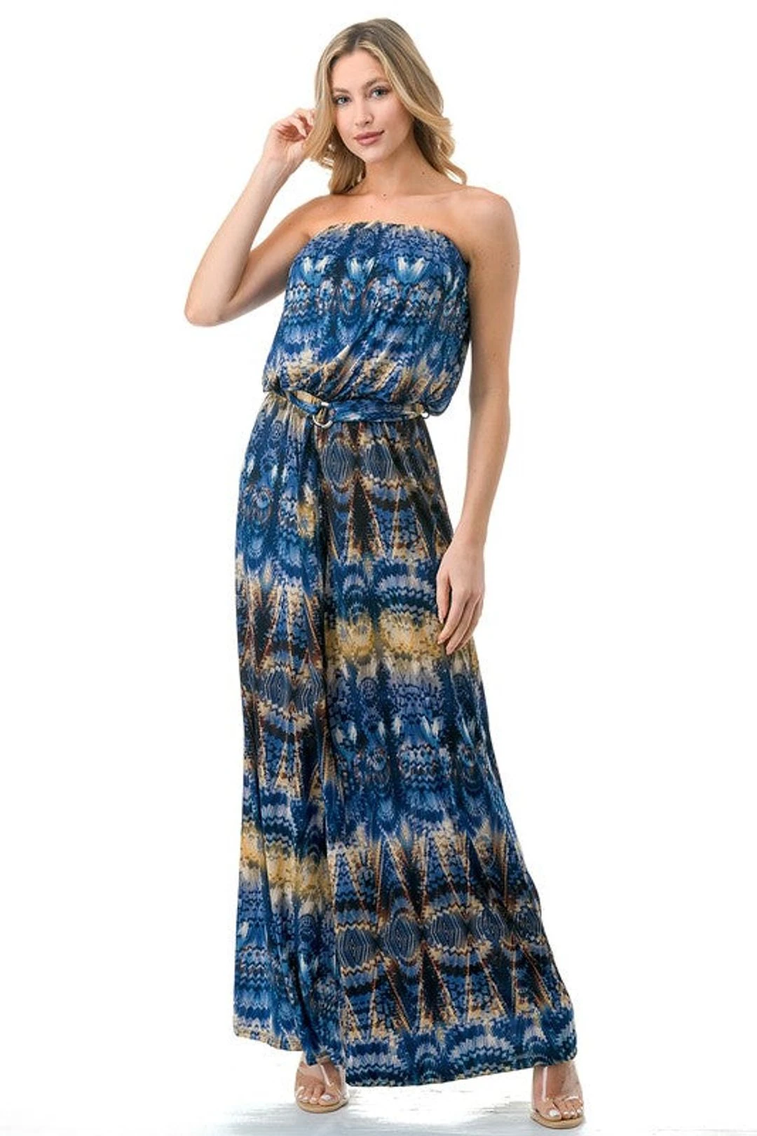 Ariella Wide Leg Jumpsuit W/ Ring Belt 5 Ariella Wide Leg Jumpsuit W/ Ring Belt - Image 3