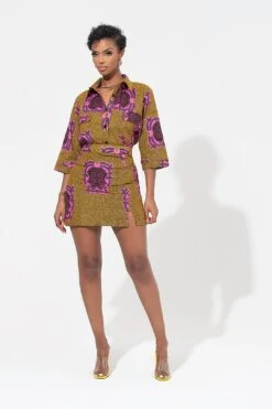 African Print Cherelle Mini Skirt -Layer Outfit 36029651484821 4